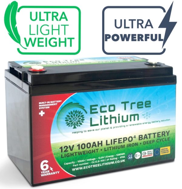 Eco Tree 100Ah Lithium (LiFePo) Leisure Battery