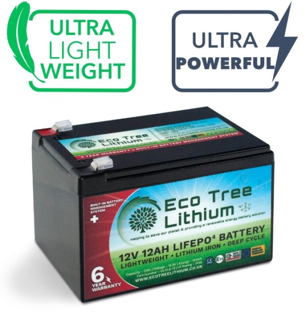 Eco Tree 12Ah Lithium (LiFePo) Battery (NP12-12)