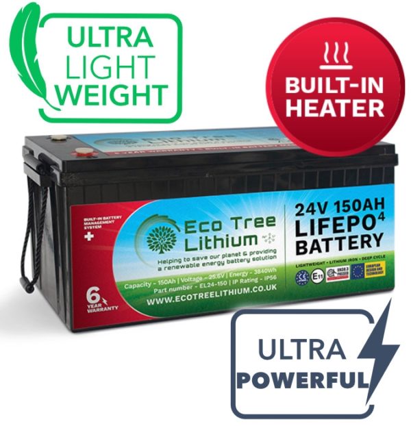 EcoTree 24V 150Ah Lithium (LiFePo) Leisure Battery