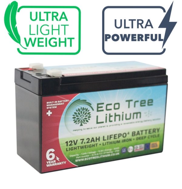 Eco Tree 7.2Ah Lithium (LiFePo) Battery – NP7-12