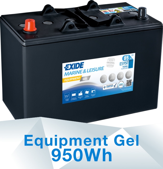 Batterie décharge lente EXIDE GEL ES950 12V 85AH