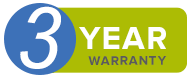 3 Year Warranty