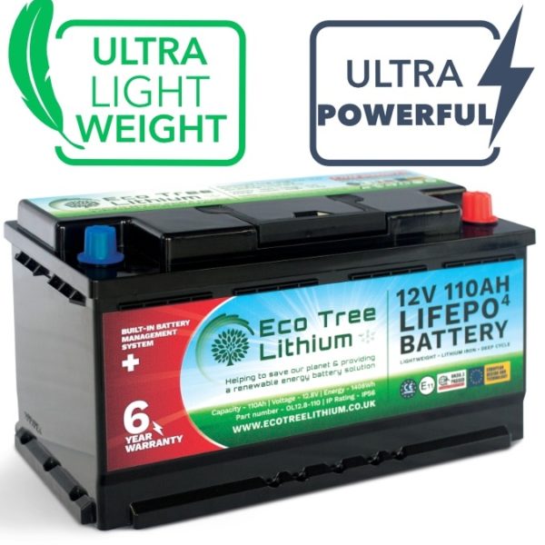 Eco Tree 110Ah Lithium (LiFePo) Leisure Battery