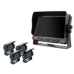 7" QUAD CAMERA SYSTEM (4 CAMERA INPUTS, INCL. 4 X SONY CCD CAMERAS)