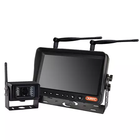 7" 4-CH QUAD MONITOR WIRELESS CAMERA SYSTEM (INCL. 1 X IP69K CAMERAS) - 12V/24V