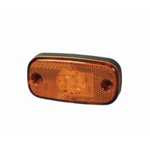AMBER LED SIDE MARKER LAMP WITH REFLEX REFLECTOR AND SUPERSEAL PLUG - 24V