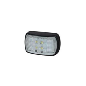 CLEAR LED FRONT MARKER LAMP WITH SUPERSEAL PLUG - 12/24V