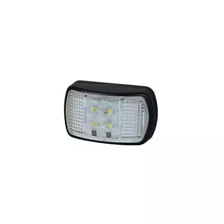 CLEAR LED FRONT MARKER LAMP WITH SUPERSEAL PLUG - 12/24V