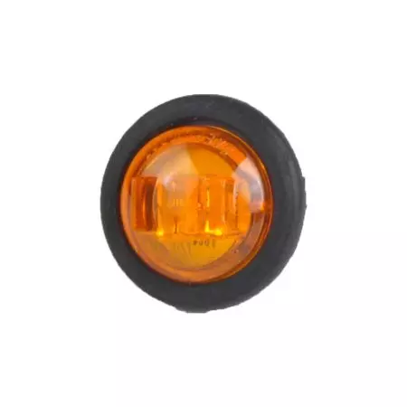 25MM AMBER ROUND LED MARKER LAMP - 12/24V