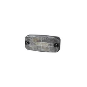 CLEAR LED RECTANGULAR FRONT MARKER LAMP 12/24V