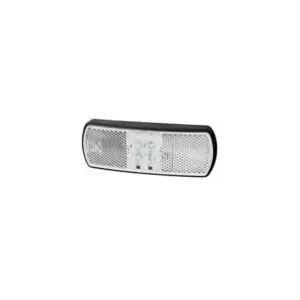 CLEAR LED FRONT MARKER & REFLEX REFLECTOR LAMP WITH LEADS - 12/24V