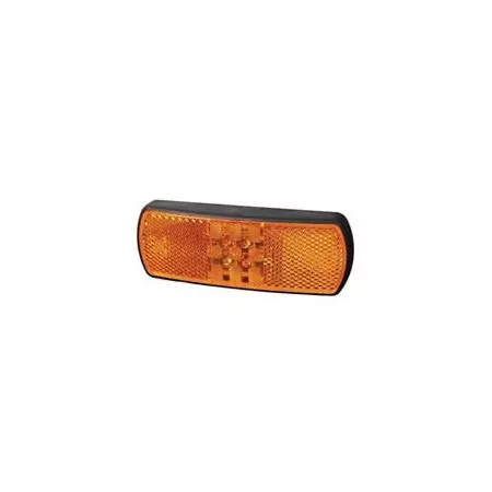 AMBER LED SIDE MARKER LAMP WITH REFLEX REFLECTOR AND SUPERSEAL PLUG - 12/24V