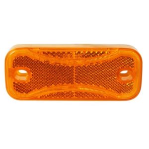 AMBER LED SIDE MARKER WITH REFLEX REFLECTOR AND FLYING LEADS - 12/24V