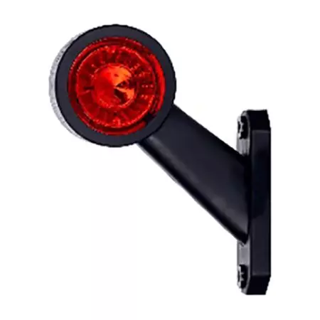 LH RED/WHITE LED SHORT OBLIQUE OUTLINE MARKER LAMP - 12/24V