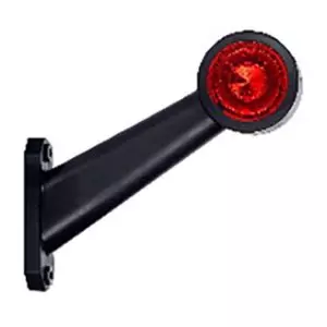RH RED/WHITE LED LONG OBLIQUE OUTLINE MARKER LAMP - 12/24V