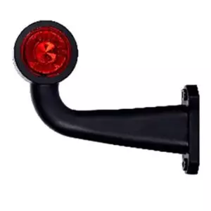 LH RED/WHITE LED LONG ANGLED OUTLINE MARKER LAMP - 12/24V