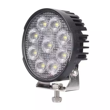 4" R10 R65 LED WORK LAMP WITH AMBER WARNING LIGHT - 12/24V