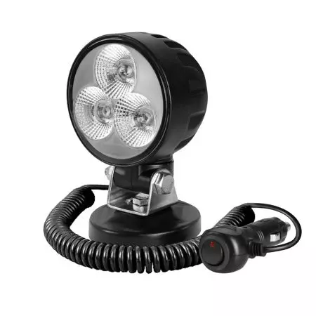 3 X 10W COMPACT FLOOD BEAM LED WORK LAMP WITH MAGNETIC BASE - 12/24V