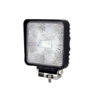 5 X 3W LED WORK LAMP WITH 300MM FLYING LEAD - BLACK, 12V/24V, IP67