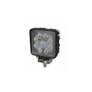 9 X 3W LED WORK LAMP WITH 450MM FLYING LEAD - BLACK, 12/24V, IP67