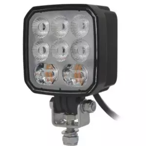 R65 CLASS 2 18W 4” LED REVERSING LIGHT WITH AMBER AUX WARNING – 12/24V