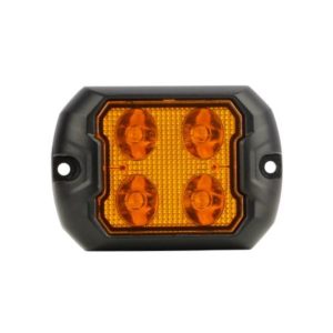 R65 CLASS 2 SLIM RECTANGULAR AMBER LENS LED WARNING LIGHT (10 FLASH PATTERNS)