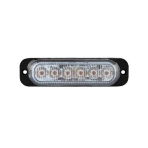 R65 SLIMLINE HIGH INTENSITY 6 AMBER LED WARNING LIGHT (10 FLASH PATTERNS)