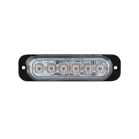 R65 SLIMLINE HIGH INTENSITY 6 AMBER LED WARNING LIGHT (10 FLASH PATTERNS)