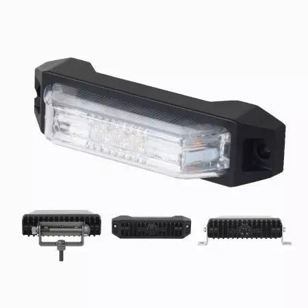 LED 200˚ AMBER WARNING LAMP WITH AUX GROUND LAMP AND MULTI MOUNT BRACKETS