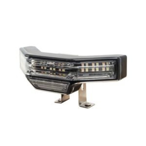 R65 9 AMBER LED WARNING LAMP WITH WHITE SCENELIGHT - 12/24V