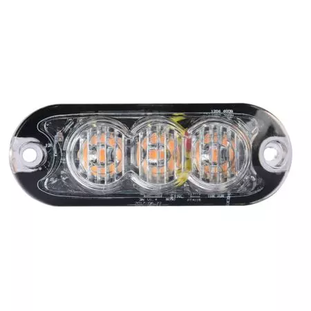 R10 R65 HIGH INTENSITY 3 AMBER LED WARNING LIGHT (8 FLASH PATTERNS)