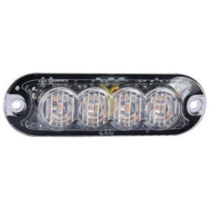 R10 R65 HIGH INTENSITY 4 AMBER LED WARNING LIGHT (12 FLASH PATTERNS)