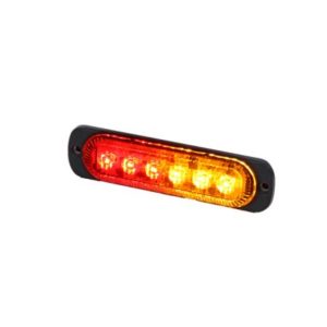 R10 HIGH INTENSITY 6 AMBER & RED LED WARNING LIGHT (19 FLASH PATTERNS)