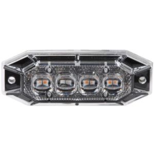 R65 LED 8 AMBER WARNING LIGHT (11 FLASH PATTERNS)