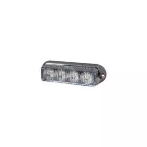 HIGH INTENSITY 4 RED LED WARNING LIGHT - HORIZONTAL, CHROME BEZEL (19 FLASH PATTERNS)