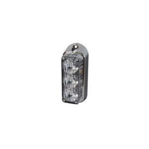 HIGH INTENSITY 3 AMBER LED WARNING LIGHT - VERTICAL, CHROME BEZEL (12 FLASH PATTERNS)
