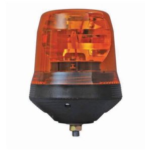 AMBER ROTATING BEACON WITH SINGLE BOLT FIXING - 12/24V