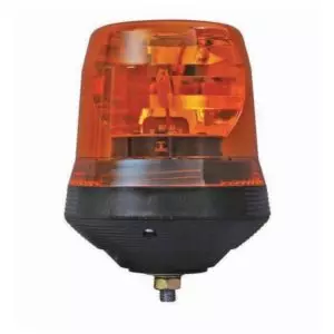AMBER ROTATING BEACON WITH SINGLE BOLT FIXING - 12/24V