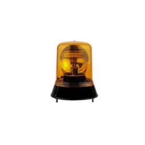 AMBER ROTATING BEACON WITH 3 BOLT FIXING - 12/24V