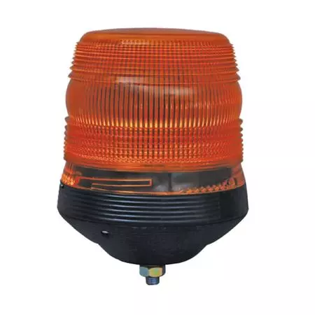 AMBER FLASHING BEACON WITH SINGLE BOLT FIXING - 12/24V