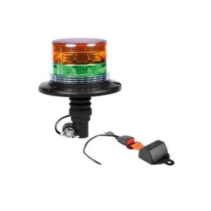 DUAL COLOUR BEACON WITH FLEXI DIN BASE AND SEAT BELT KIT - 12/24V
