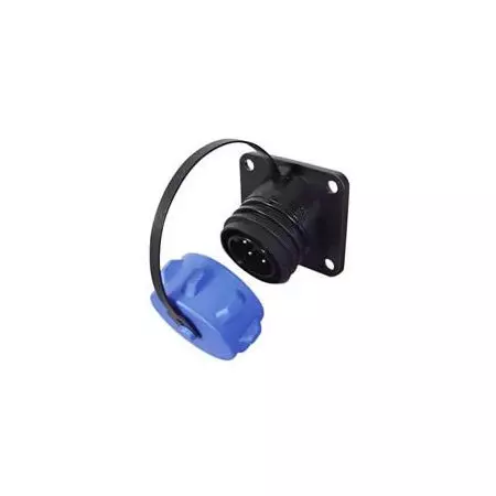 2 PIN HEAVY DUTY WATERPROOF PLASTIC BULKHEAD SOCKET - 32A