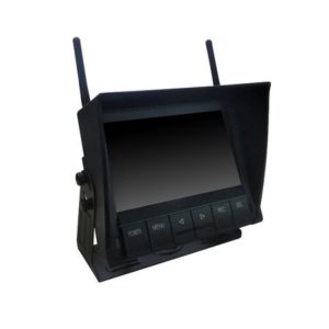 7" WIRELESS QUAD INTEGRAL SD CARD DVR CCTV MONITOR (4 CAMERA INPUTS WITH SPLIT VIEW) - 12/24V