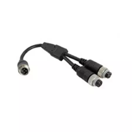 MALE 4 PIN Y PIECE SPLITTER CABLE TO 2 FEMALE 4 PIN AVIATION - 20CM