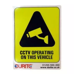 CCTV OPERATING ON THIS VEHICLE - LARGE SIGN