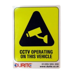 CCTV OPERATING ON THIS VEHICLE - SMALL SIGN
