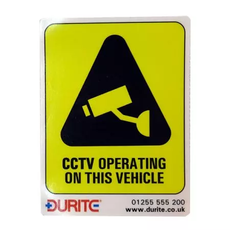 CCTV OPERATING ON THIS VEHICLE - SMALL SIGN