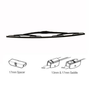 HEAVY-DUTY 28" 700MM WIPER BLADE - BOLT & SPACER FITTING