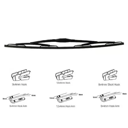 HEAVY-DUTY 28" 700MM WIPER BLADE - SHORT HOOK FITTING