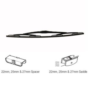 HEAVY-DUTY 32" 800MM WIPER BLADE - BOLT & SPACER FITTING